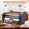 Electric 24 Hot Dog Sausage 9 Roller Grill Cooker Warmer Machine - 3 of 4