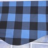 RLF Home 100% Cotton Barnyard Check  Cornice  Fully lined Windows Rod Pocket Valance 50" x 17"  Blue - 4 of 4