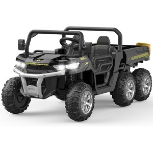 24V 2-Seater Ride On Dump Truck for Kids, 4WD 6-Wheel Electric Car with Parent Remote Control, Bluetooth Music & Dump Bed - 1 of 4
