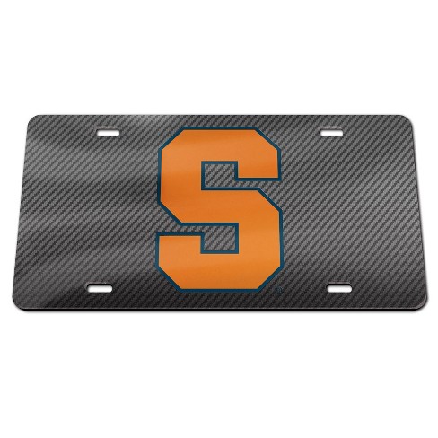 Ncaa Syracuse Orange Carbon License Plate Frame