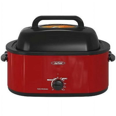Heynemo Electric Turkey Roaster Oven with Visible Glass Lid, with Removable Pan & Rack, Stainless Steel