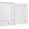 Queen Size Murphy Bed with USB Port, Large Drawer and Wardrobe - 4 of 4