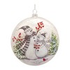 Set of 6 Snowman Disc Ornaments – Glass – 5.5 Inch Christmas Tree Decorations – By Melrose - 3 of 3