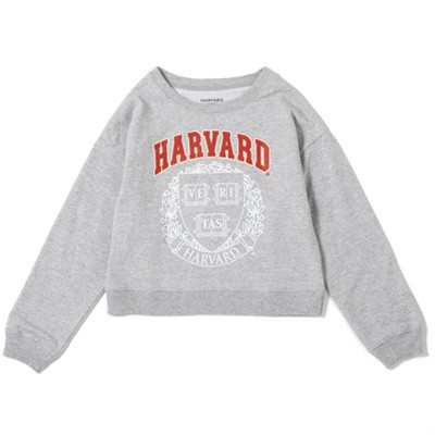 HARVARD University Girls Fleece Sweatshirt Crop Top 