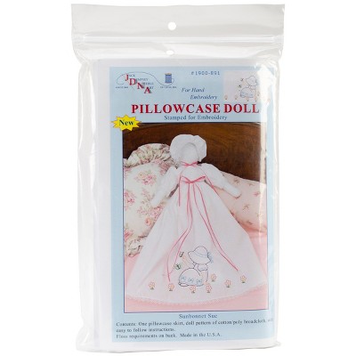 Jack Dempsey Stamped White Pillowcase Doll Kit-Sunbonnet Sue