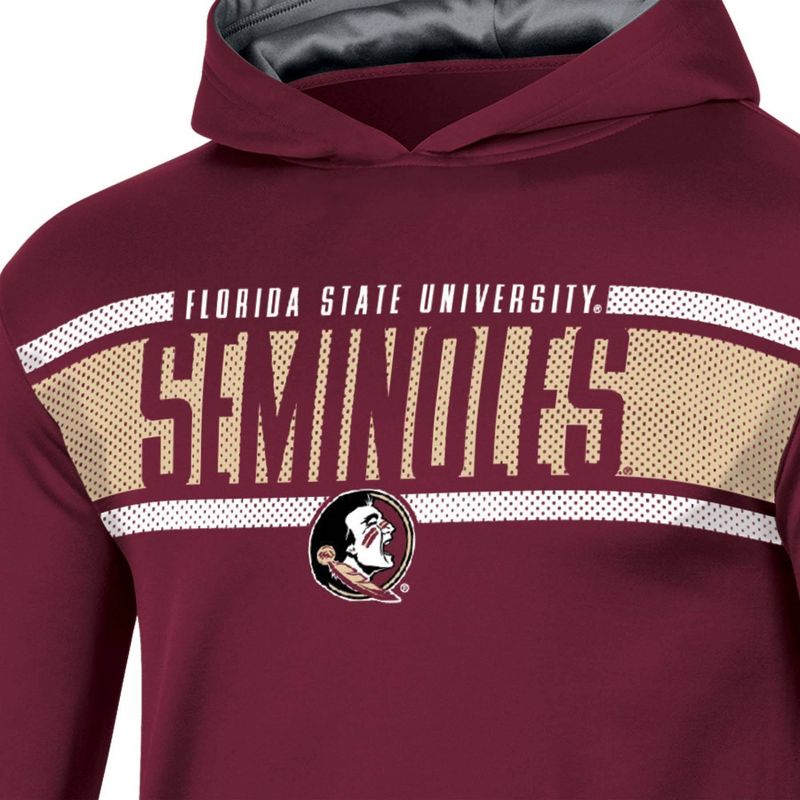 NCAA Florida State Seminoles Boys&#39; Poly Hooded Sweatshirt, 3 of 4
