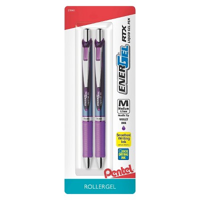 Pentel Energel 2ct Purple Retractable Gel Ink Pen