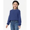 Girls Crewneck Knit Pullover Sweaters Long Lantern Sleeve Oversized Knit Cute Jumper Tops - 3 of 4