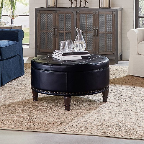 Black ottoman hot sale target