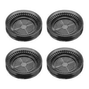 Unique Bargains Rubber Non-Slip Furniture Caster Cups Round Floor Pads 4 Pcs - 1 of 4