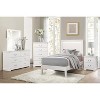 Gulches Collection Nightstand 2 Dovetail Drawers, White Finish, Satin Nickel Handles No Assembly, 21.5"Wx16"Dx24"H - 2 of 4
