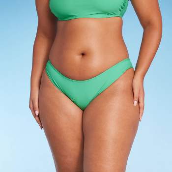 Women's Ruffle Cheeky Bikini Bottom - Shade & Shore™ Green XS