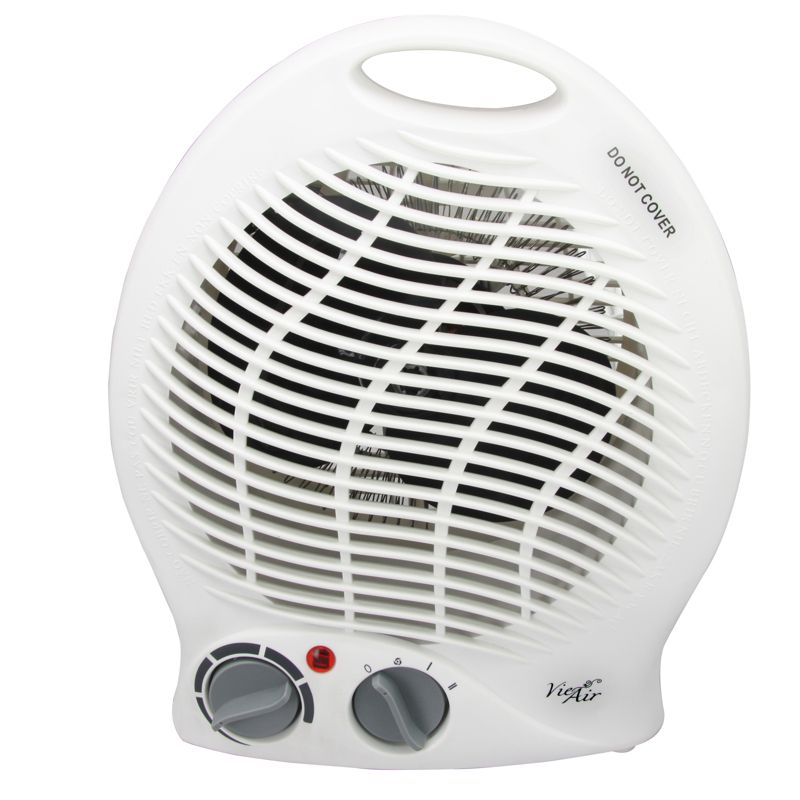 Vie Air 1500W Portable 2-Settings White Home Fan Heater with Adjustable Thermostat, 1 of 6