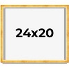 PosterPalooza | Minimalist Shadow Box Gold Picture Frame - UV Acrylic, Backing Board, Hanging Hardware - 2 of 4