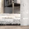 Nuloom Ellie Textured Diamond Aztec Tassel Indoor Area Rug, Gray, 5'x8' - 3 of 4