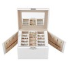 Large Accessory Organizer 4-Tier White Mirror Jewelry Box - 2 of 4