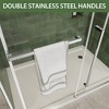 COWLOWN Frameless Sliding Shower Door, Adjustable Shower Screen with 8mm Tempered Glass - 4 of 4