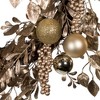 Kurt Adler 24-Inch Gold and Champagne Gold Rattan Wreath - 2 of 4