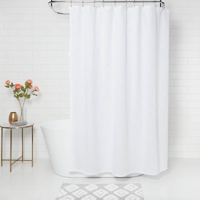 Threshold Shapes Shower Curtain Sour Cream Cotton for sale online 