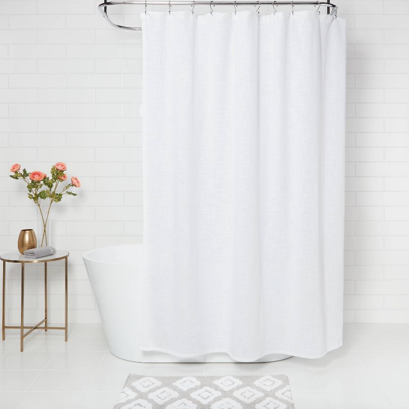 Woven Shower Curtain White - Threshold&#8482;, 2 of 8