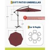 10FT Cantilever Patio Umbrella, Offset Hanging Umbrella with Cross Base, Crank Lift & Tilt for Maximum Shade Coverage - 2 of 4