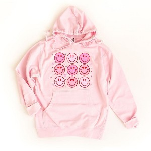 Simply Sage Market Women's Graphic Hoodie Valentine Smiley Face Chart - 1 of 3