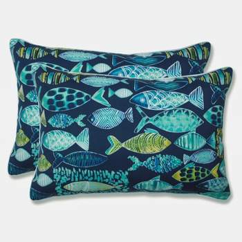 2pk Radiance Pool Rectangular Throw Pillows Blue - Pillow Perfect : Target