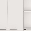 HomeRoots 59" White Wood Wall Mounted China Cabinet With Six Doors - 4 of 4