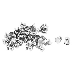 Unique Bargains Leather Belt Craft Metal Round Head Screw Nail Rivet 25 Pcs - 1 of 4