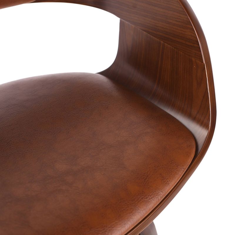 Clyo Mid-Century Modern Upholstered Swivel Barstool - Christopher Knight Home, 5 of 12