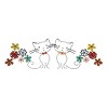 Tobin Stamped For Embroidery Pillowcase Pair 20"X30"-Retro Cats - 3 of 3