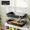 Skyzone 2-Tier Metal Small Animal Cage with Ramp, 2 Doors, Trays, Food Dish & Water Bottle for - 3 of 4