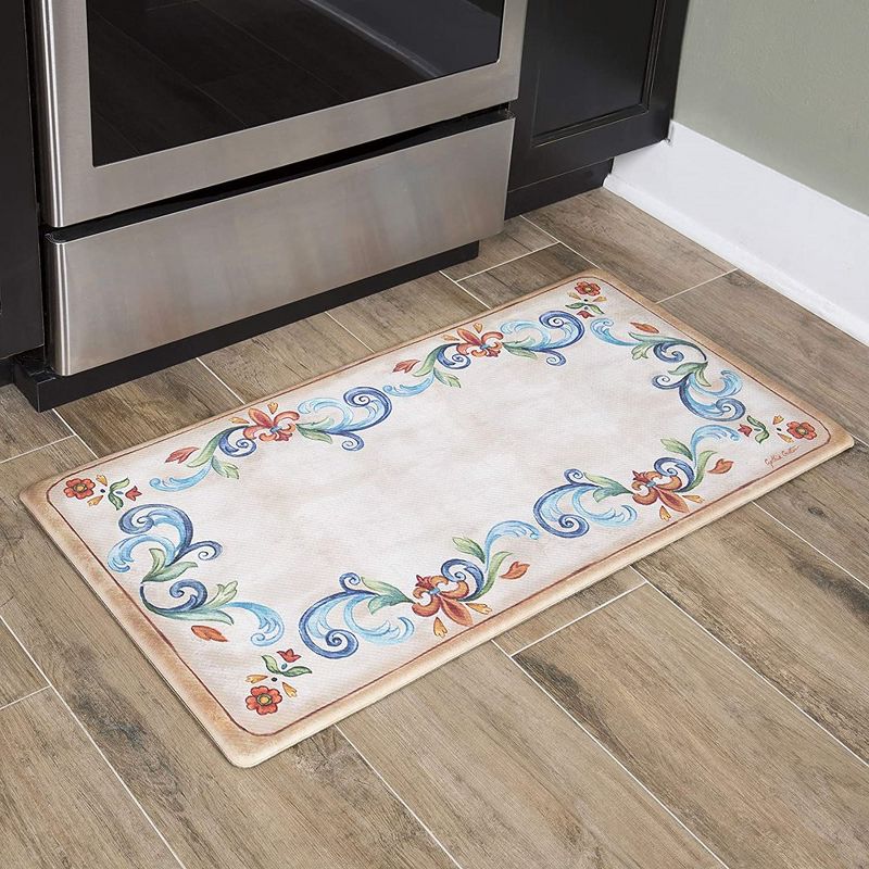 20" x 39" Tuscan Fleur Anti-Fatigue Stain & Oil Resistant Kitchen Floor Mat, 3 of 5