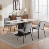INFURNIC Dining Chairs Modern Retro Linen Chair with Curved Backrest and Metal Legs for Kitchen and Dining Room, Gray, 22.6"*19.4"*32.8" - 3 of 4