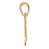 Black Bow Jewelry 14k Yellow Gold Satin and Diamond Cut Bicycle Pendant - 2 of 4