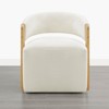 Spruce&Spring Modern Upholstered Dining Chair with Casters & Wood Armrests - 2 of 4