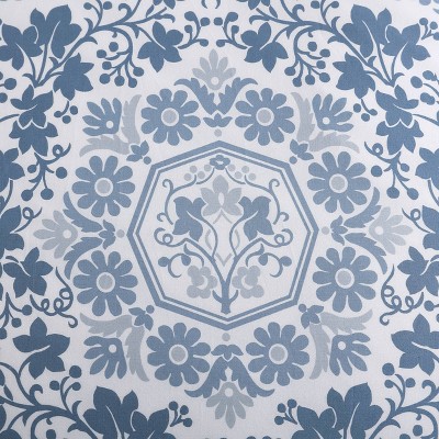 Caldecott Blue Cotton Sateen Full/Queen Duvet Cover Set