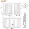 Yaheetech 3-Panel Wooden Pet Gate Pet Barrier for Doorway, Stairs - 3 of 4