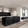 Textured Black Peel and Stick Wallpaper Roll Self-Adhesive Matte Marble Contact Paper Wrap Vinyl (Cover 36 sq. ft.) - 3 of 4