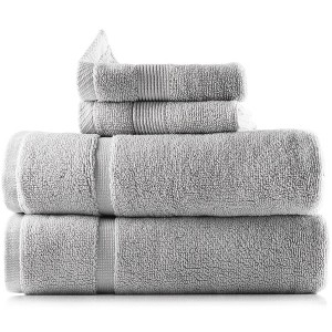 Hearth & Harbor 100% Cotton Towel Sets for Body and Face - 1 of 4