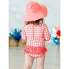 RuffleButts Baby Girls UPF50+ Sun Protected Gingham Long Sleeve One Piece Rash Guard - 3 of 4