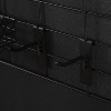 Proman Galaxy II Room Divider (2 Panels, 24" Each) with Rack – Includes Bins, Hooks, Trays & Wire Nets – Black, Indoor/Outdoor Use - 3 of 4