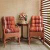 EAGLE PEAK Tufted Outdoor/Indoor Seat/Back Chair Cushions, Set of 2, 42'' x 21'' - 2 of 4