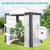 EAGLE PEAK 8x8 Portable Walk in Greenhouse , Heavy Duty Pop Up Green House, Front Roll Up Zipper Entry Door and Mesh Windows - 4 of 4