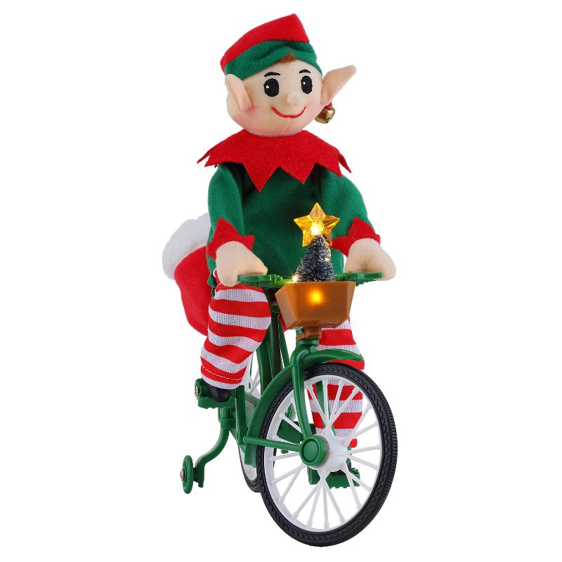 Mr. Christmas Animated LED Cycling Elf Musical Christmas Decoration, 11.5", 2 of 5
