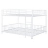 NicBex Twin Over Twin/Full Over Full Metal Bunk Bed with Ladder and Guardrail,Loft Bed with Convenient Gate for Bedroom,Black/White - 4 of 4