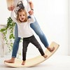 Costway Wooden Wobble Balance Board Kids 35'' Rocker Yoga Curvy Board Toy w/Felt Layer - image 2 of 4