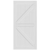 NicBex Barn Door 36" x 84" "K" Style Real Primed Door Slab with Sliding Hardware, Modern Interior Barn Door with Adjustable Floor Guide - 3 of 4