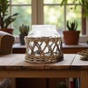 Slickblue Glass and Woven Willow Canister for Kitchen or Pantry, XSmall or XXSmall - 2 of 4