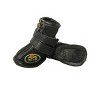 Pet Life Ruff Suede High-Support Dog Shoes Sneakers Booties - Set of 4, LG, Black - 3 of 3